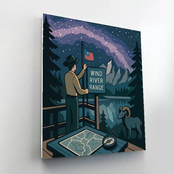 Wind River National Park Night Watch DIY paint by numbers