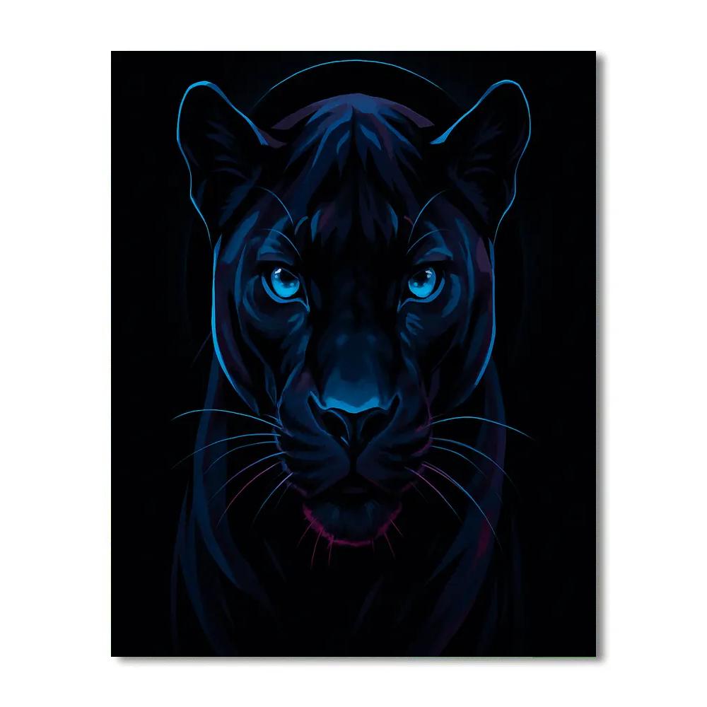 Velvet Eclipse Panther DIY paint by numbers