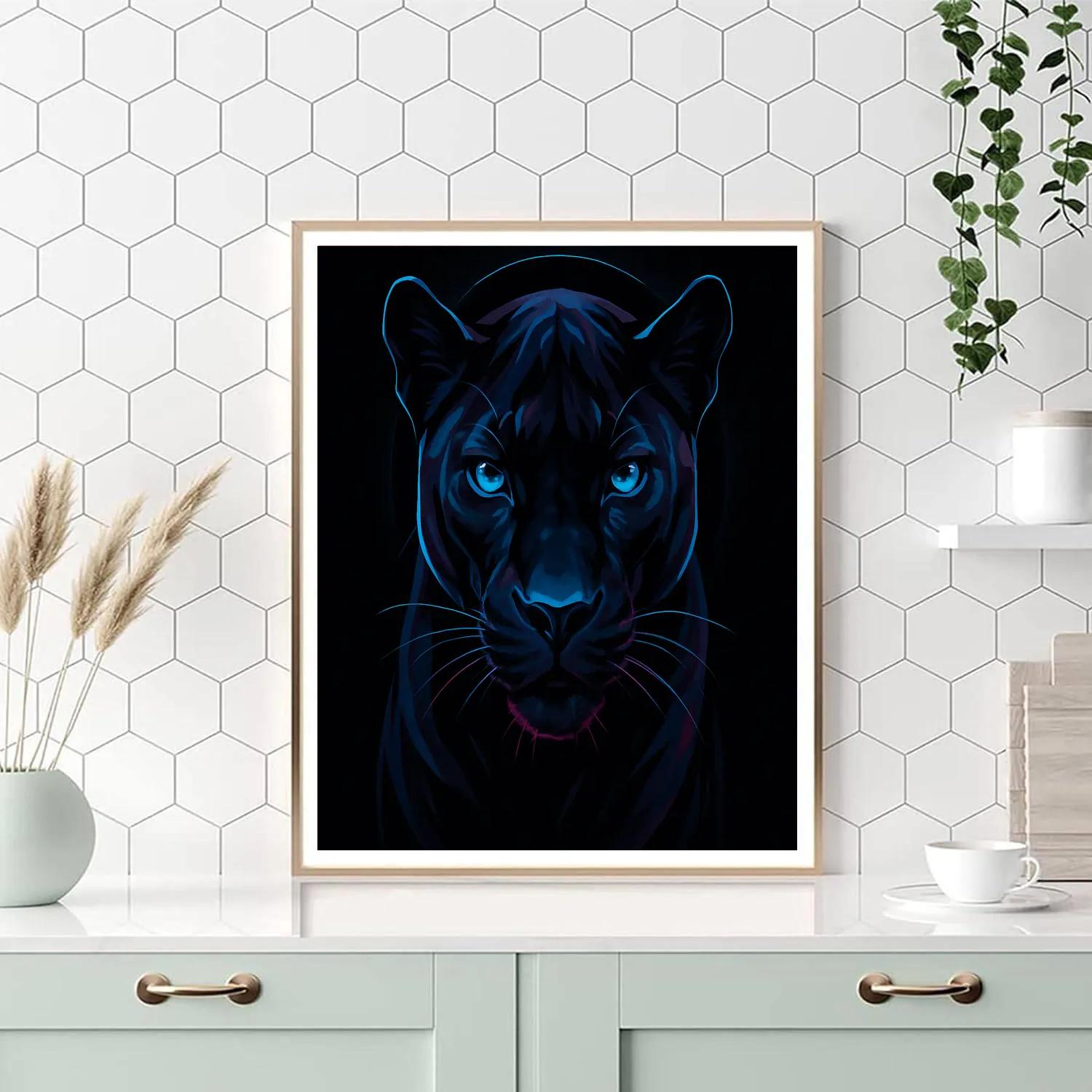 Velvet Eclipse Panther DIY paint by numbers