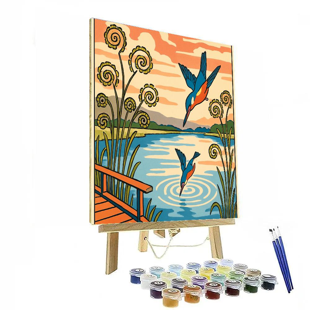 Clockwork Reeds Lake Crafted Painting by numbers kit