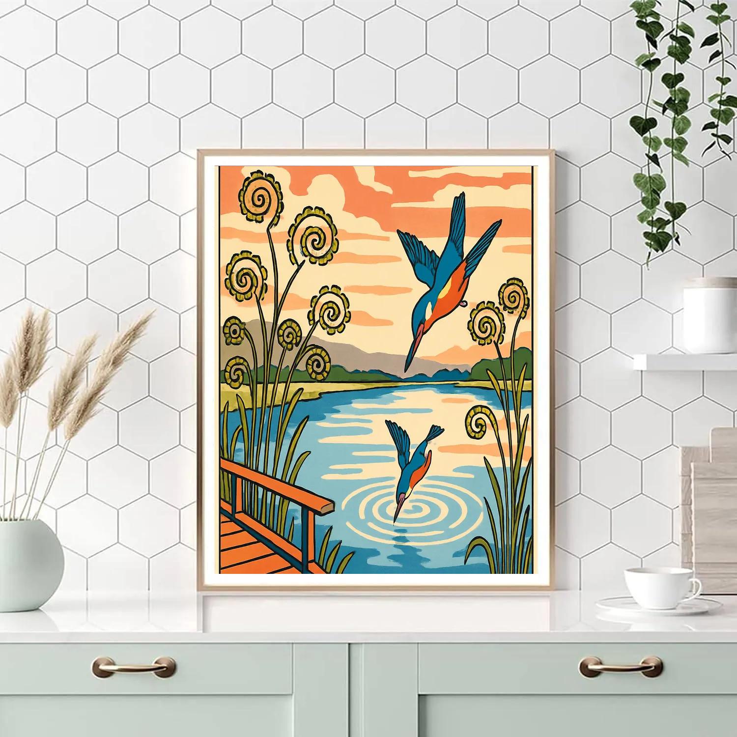 Clockwork Reeds Lake Crafted Painting by numbers kit