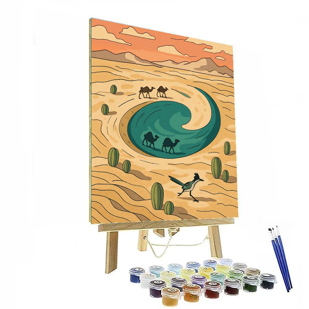 Desert Crafted Oasis Caravan DIY paint by numbers