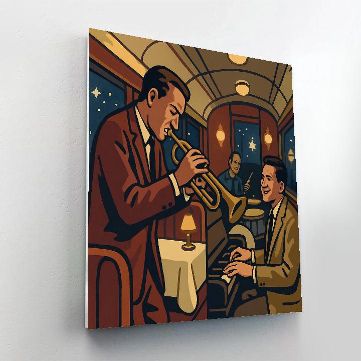Starlit Jam Session In Jazz Number painting