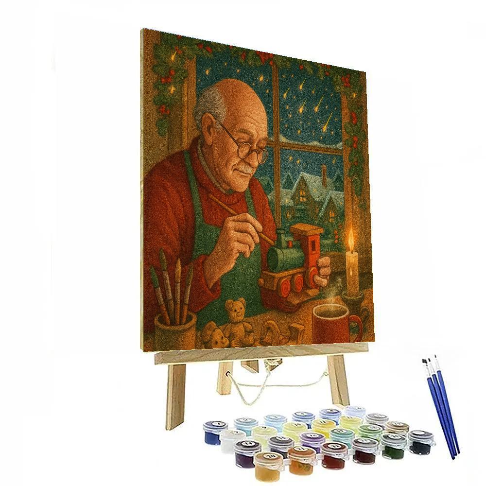 Toymaker Workshop Under Falling Stars Paint by numbers kits