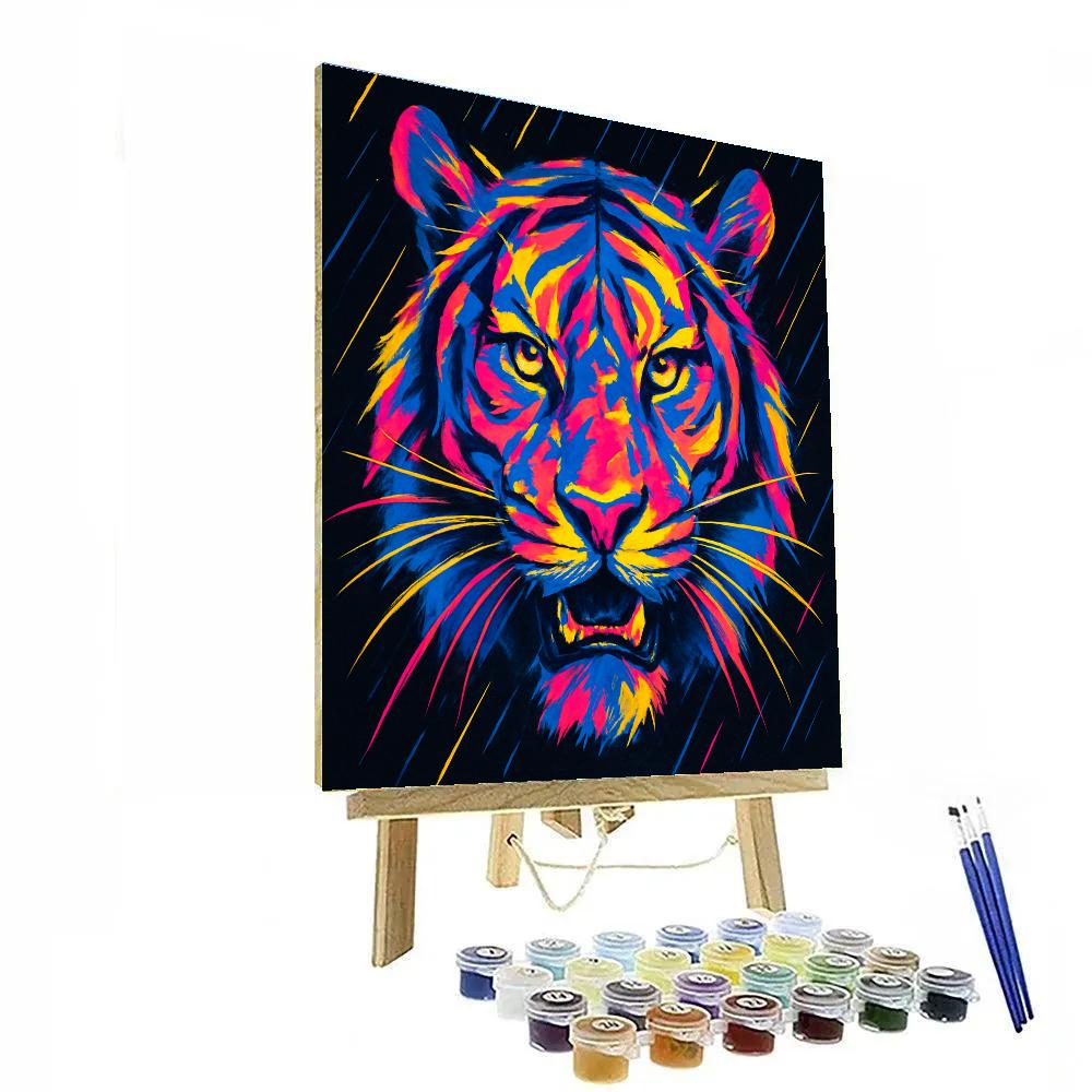 Monsoon Pulse Tiger paint by color
