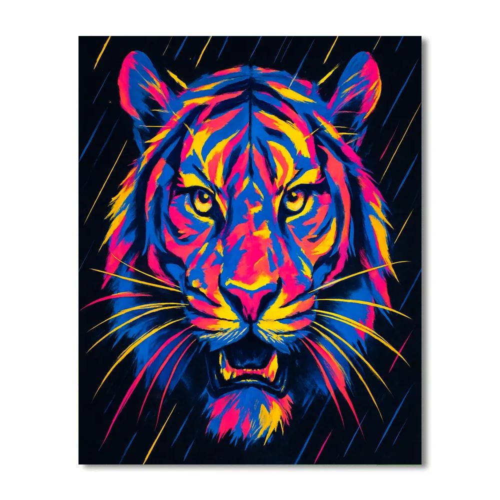 Monsoon Pulse Tiger paint by color