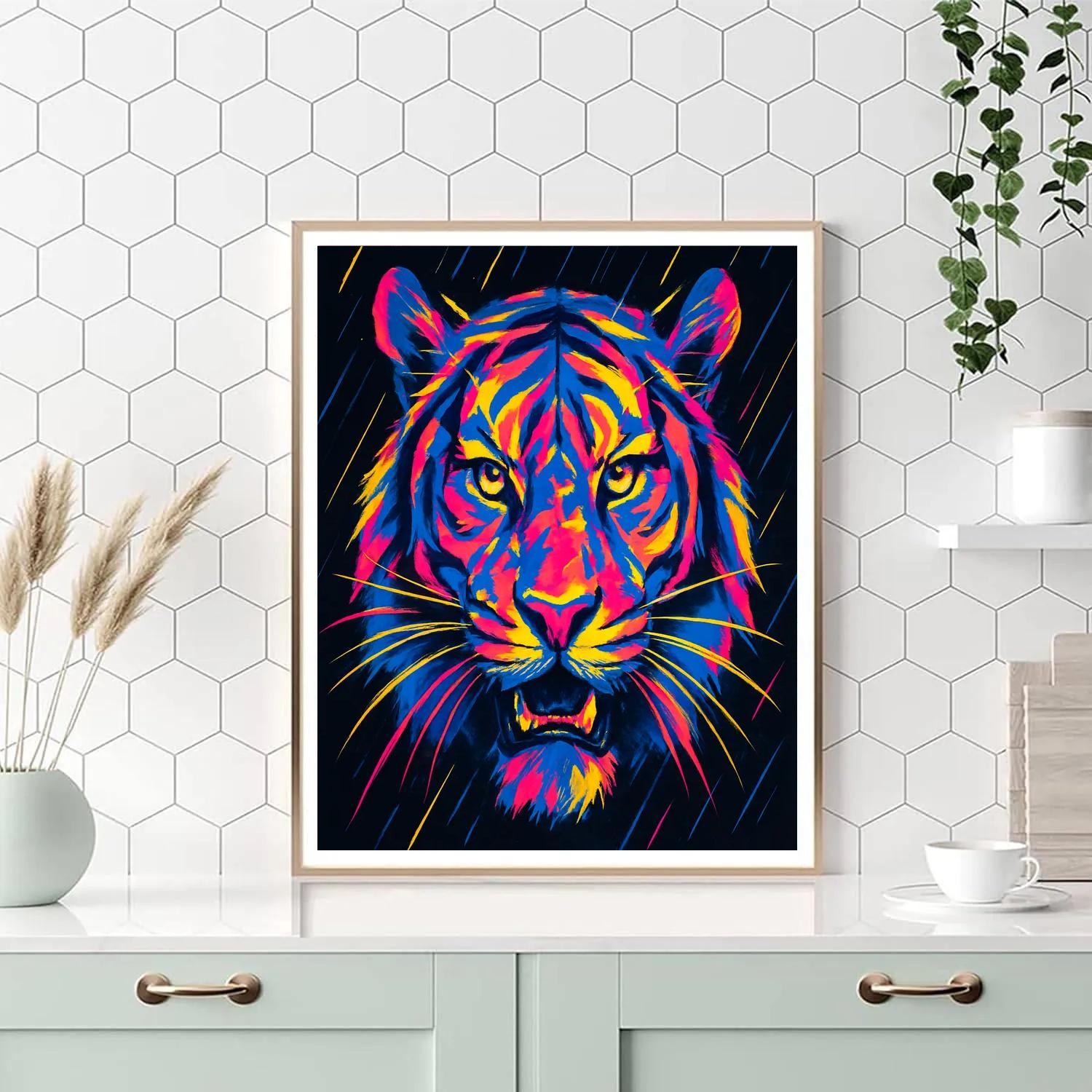 Monsoon Pulse Tiger paint by color