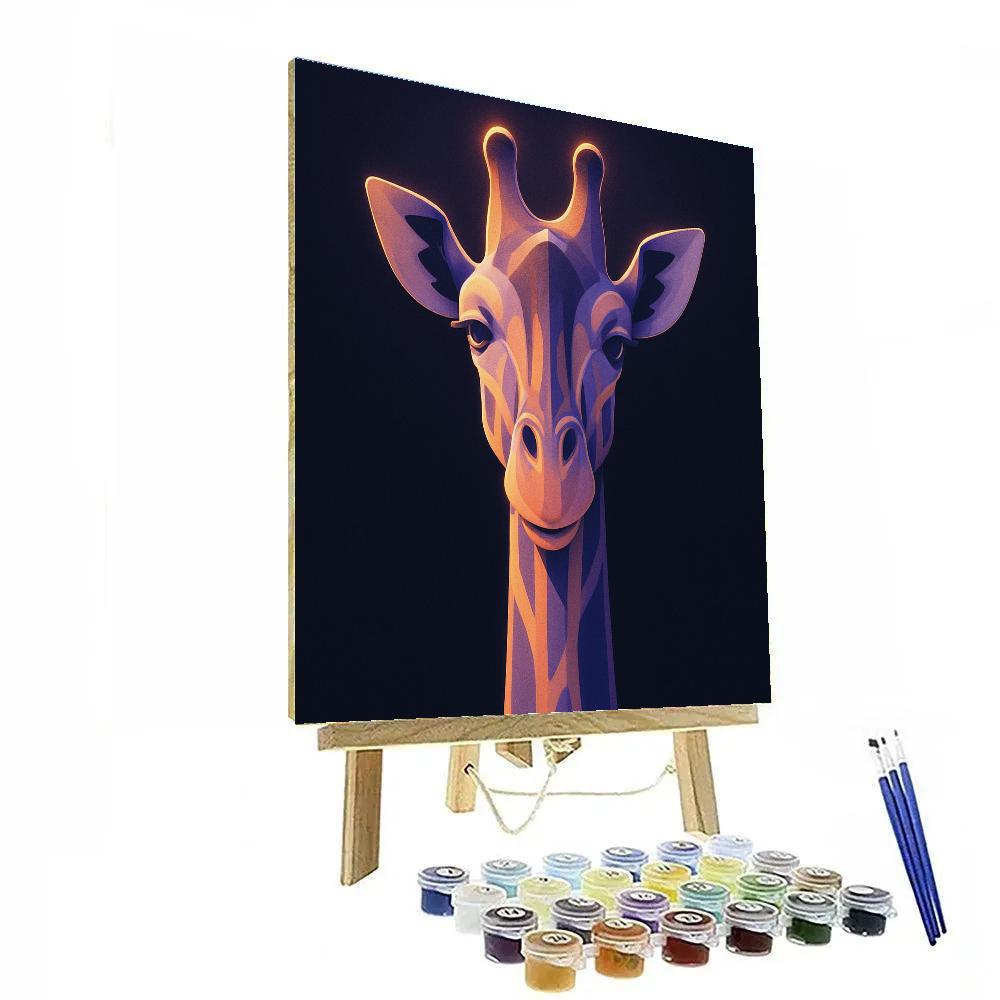 Dusk Prism Giraffe Painting by numbers kit