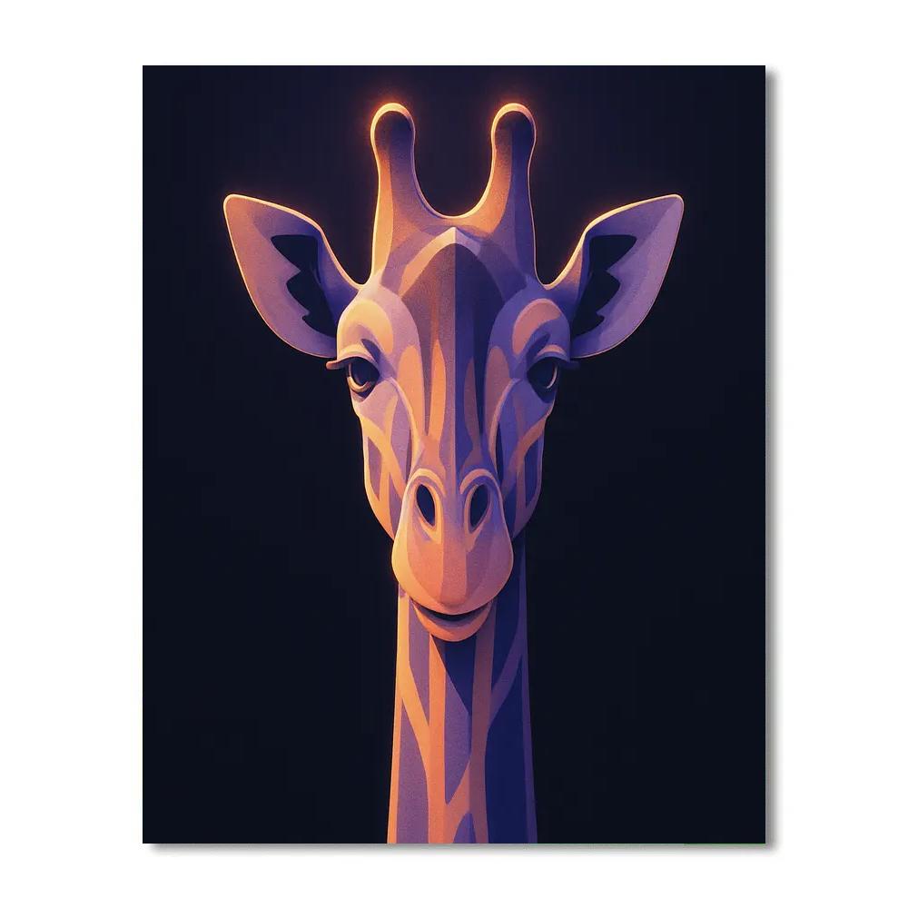 Dusk Prism Giraffe Painting by numbers kit