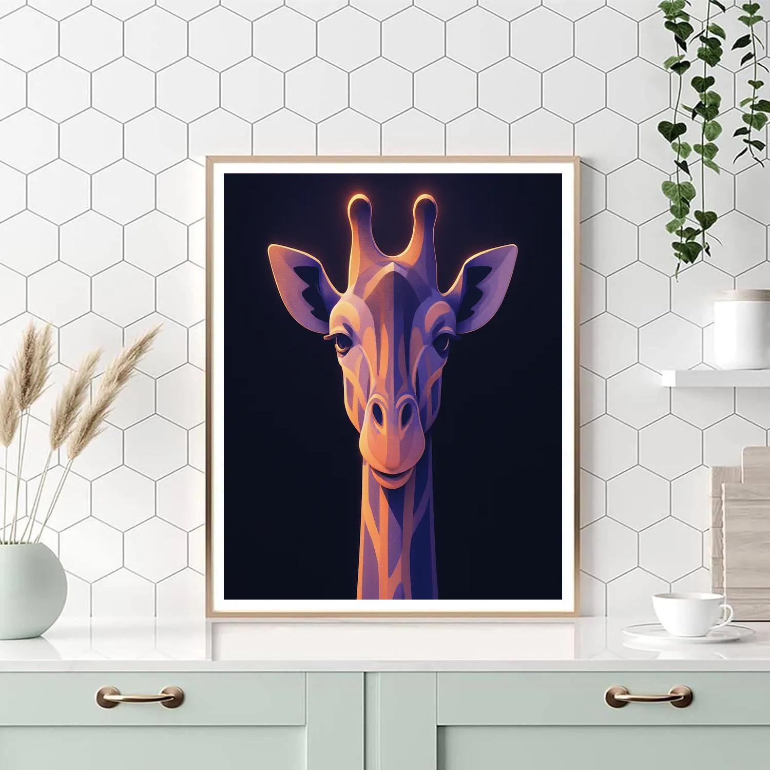 Dusk Prism Giraffe Painting by numbers kit