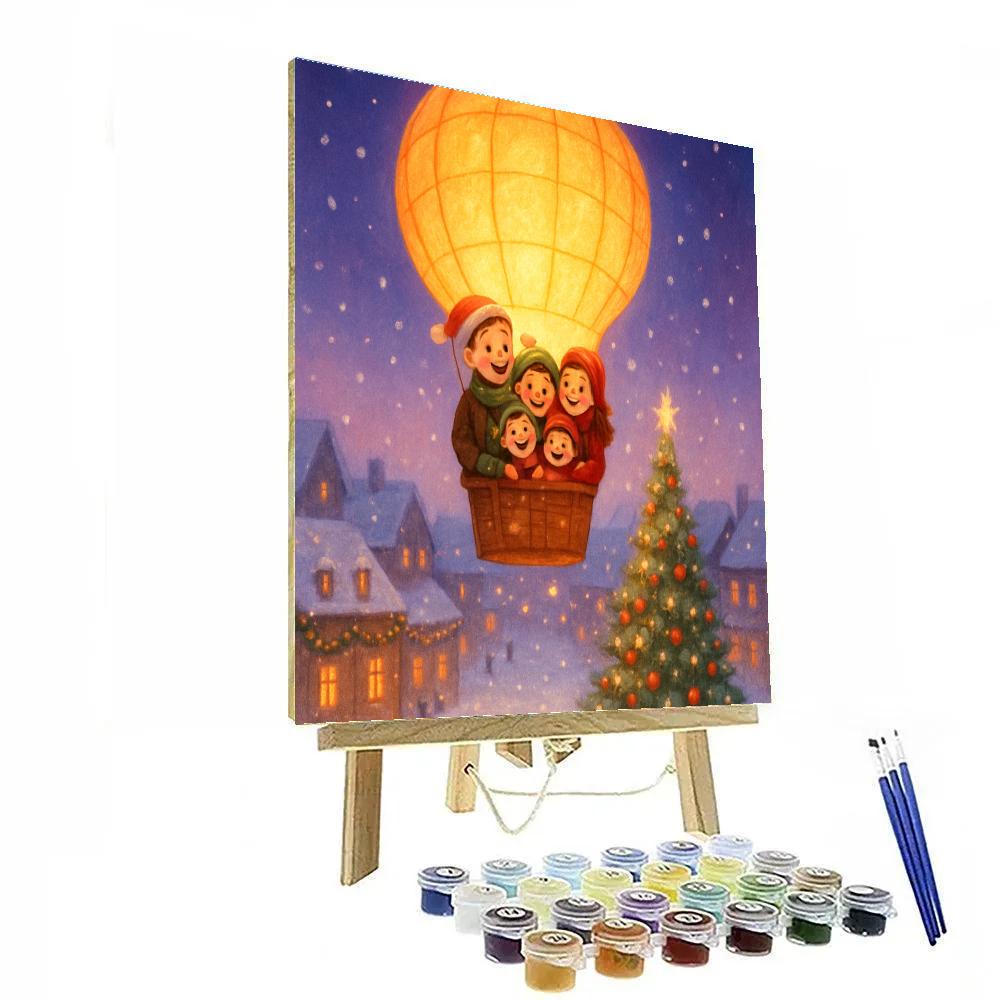 The Yule Lantern Balloon Ride Numbered painting kits