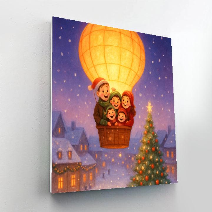 The Yule Lantern Balloon Ride Numbered painting kits
