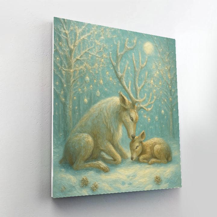 Reindeer Resting In The Crystal Grove DIY paint by numbers