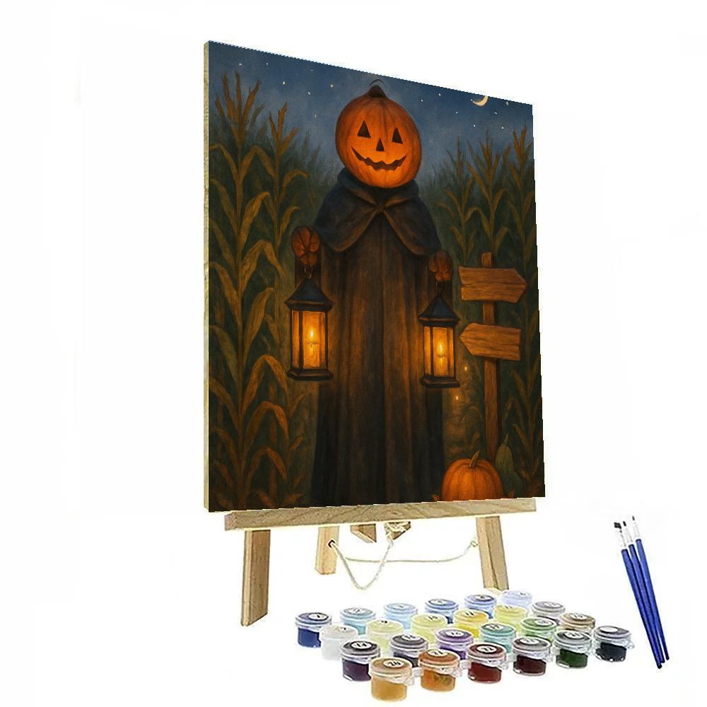 Candlelit Corn Maze Gatekeeper paint by numbers