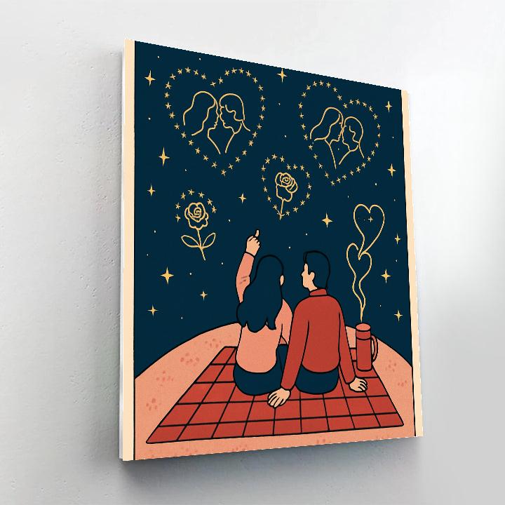 Celestial Picnic Of Valentines Day Constellations paint by number