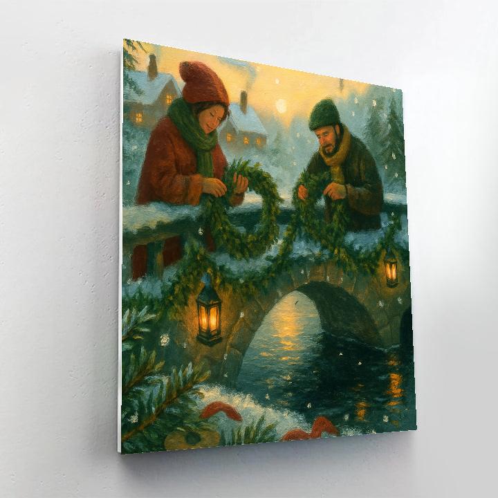 The Wreath Makers River Bridge Number painting