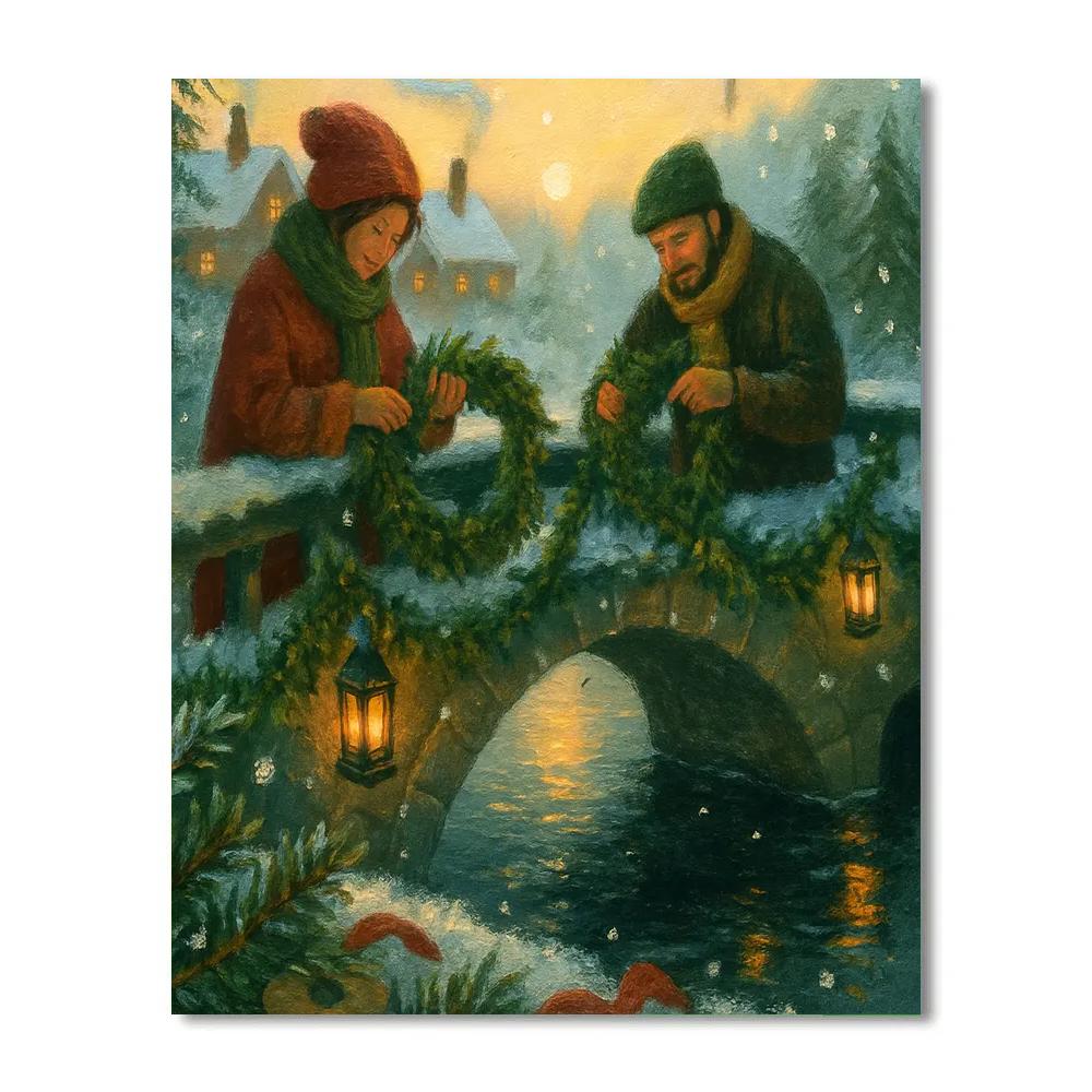 The Wreath Makers River Bridge Number painting