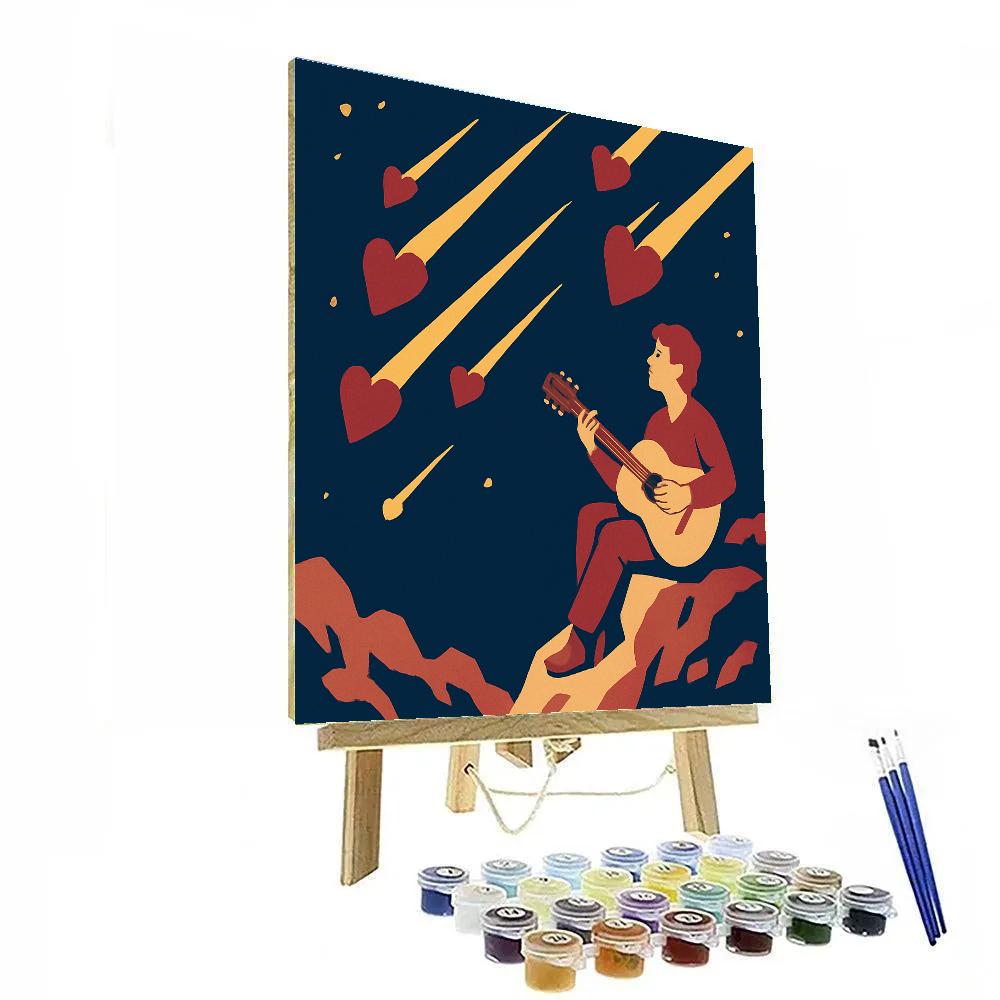 Meteor Shower Serenade Valentines Day Numbered painting kits