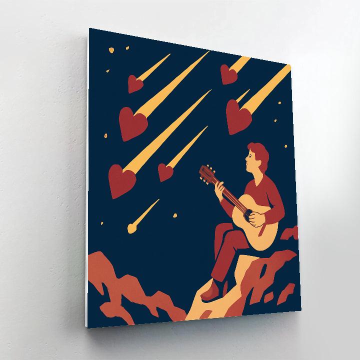 Meteor Shower Serenade Valentines Day Numbered painting kits