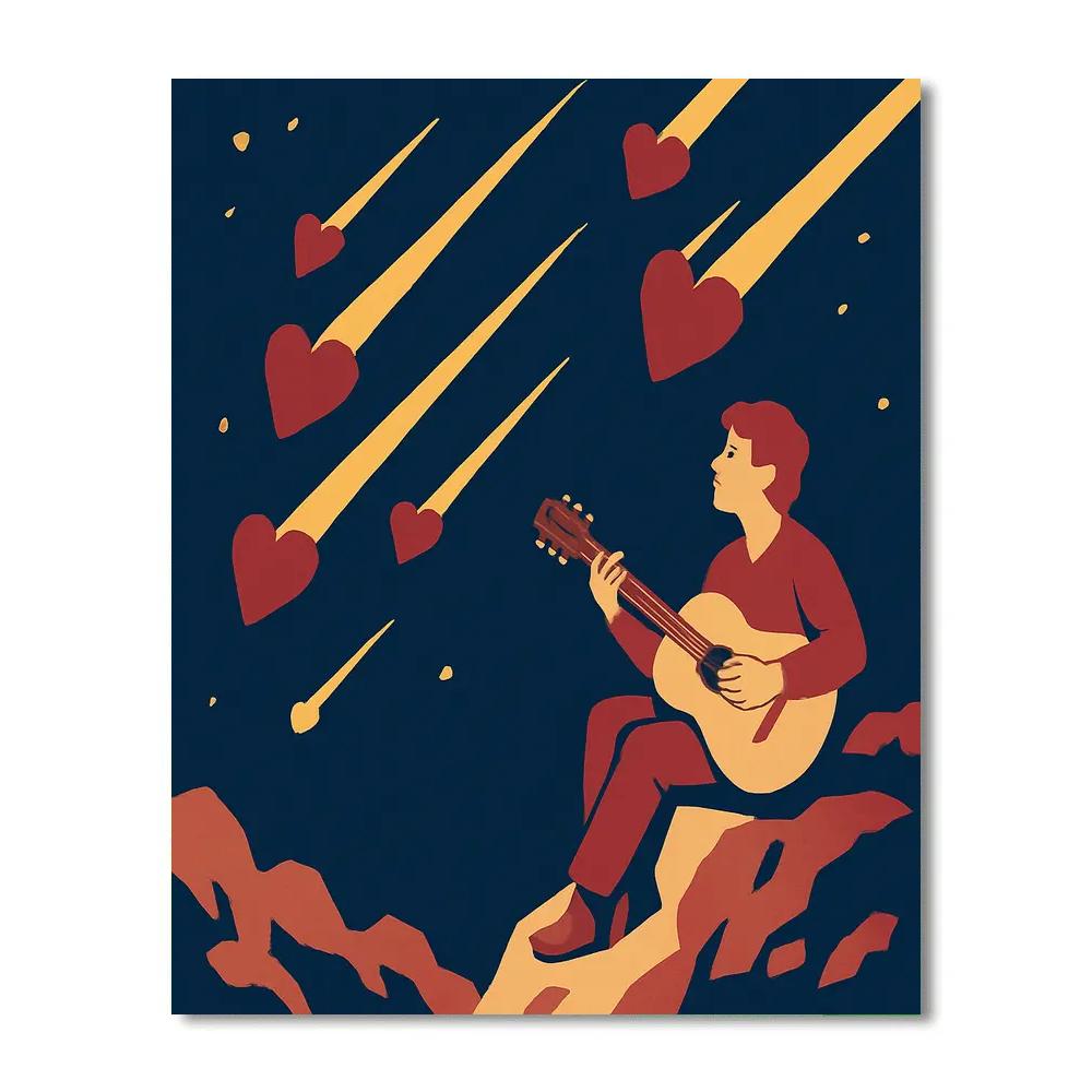 Meteor Shower Serenade Valentines Day Numbered painting kits