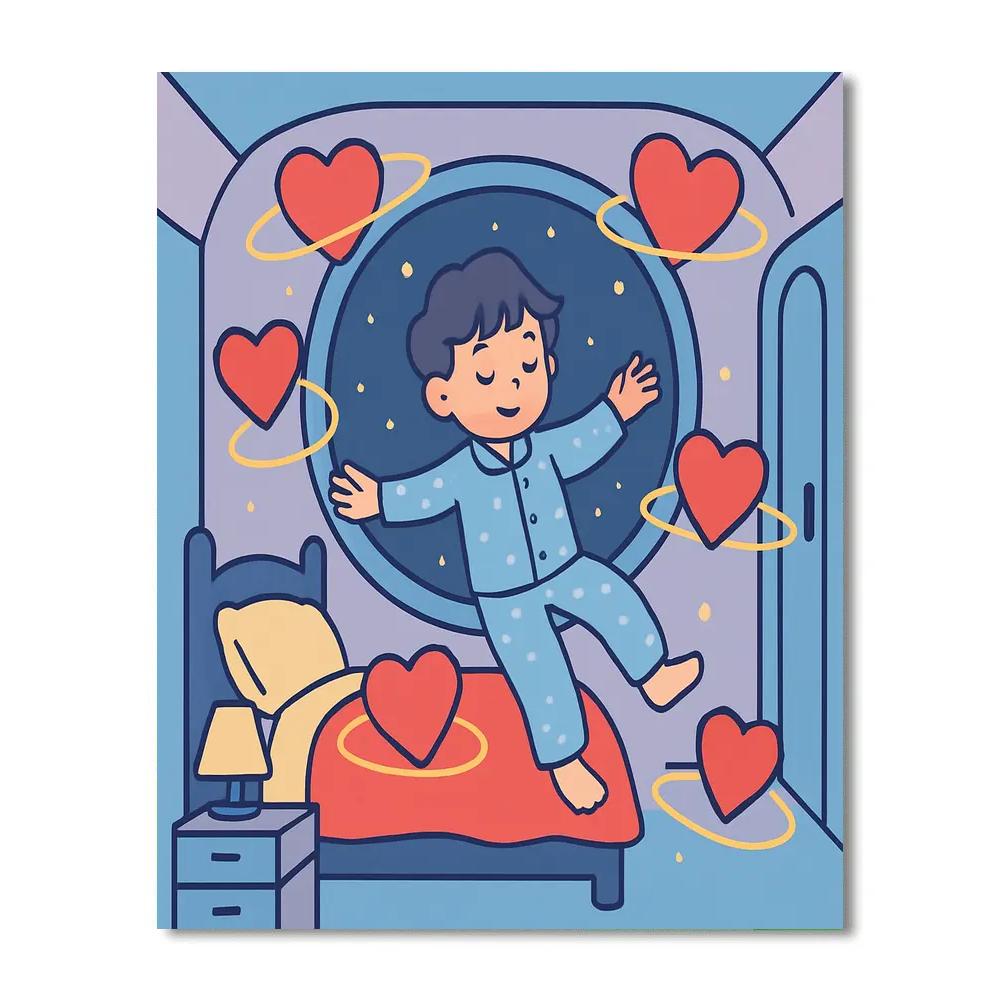 Orbiting Balloons Of Valentines Day Dreams paint by numbers