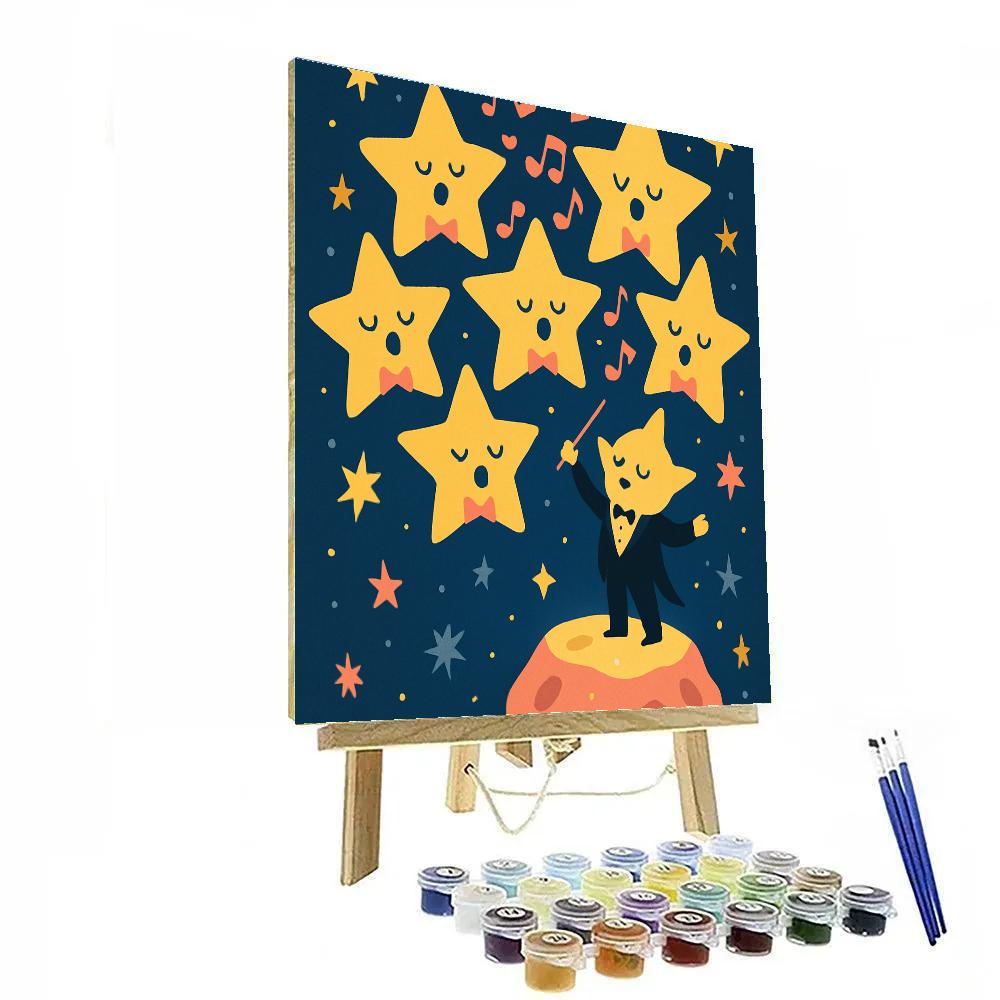 Valentines Day Harmonic Star Choir DIY paint by numbers