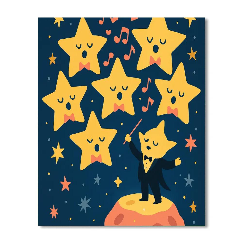 Valentines Day Harmonic Star Choir DIY paint by numbers