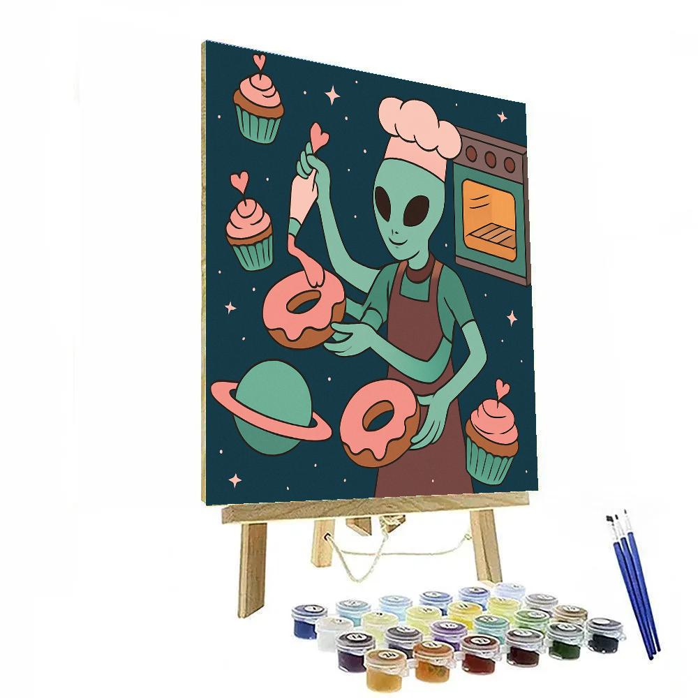 Interstellar Bakery Of Sweet Valentines Day Orbits paint by numbers