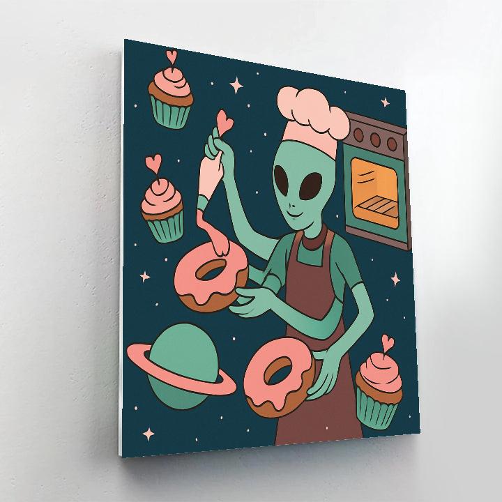 Interstellar Bakery Of Sweet Valentines Day Orbits paint by numbers