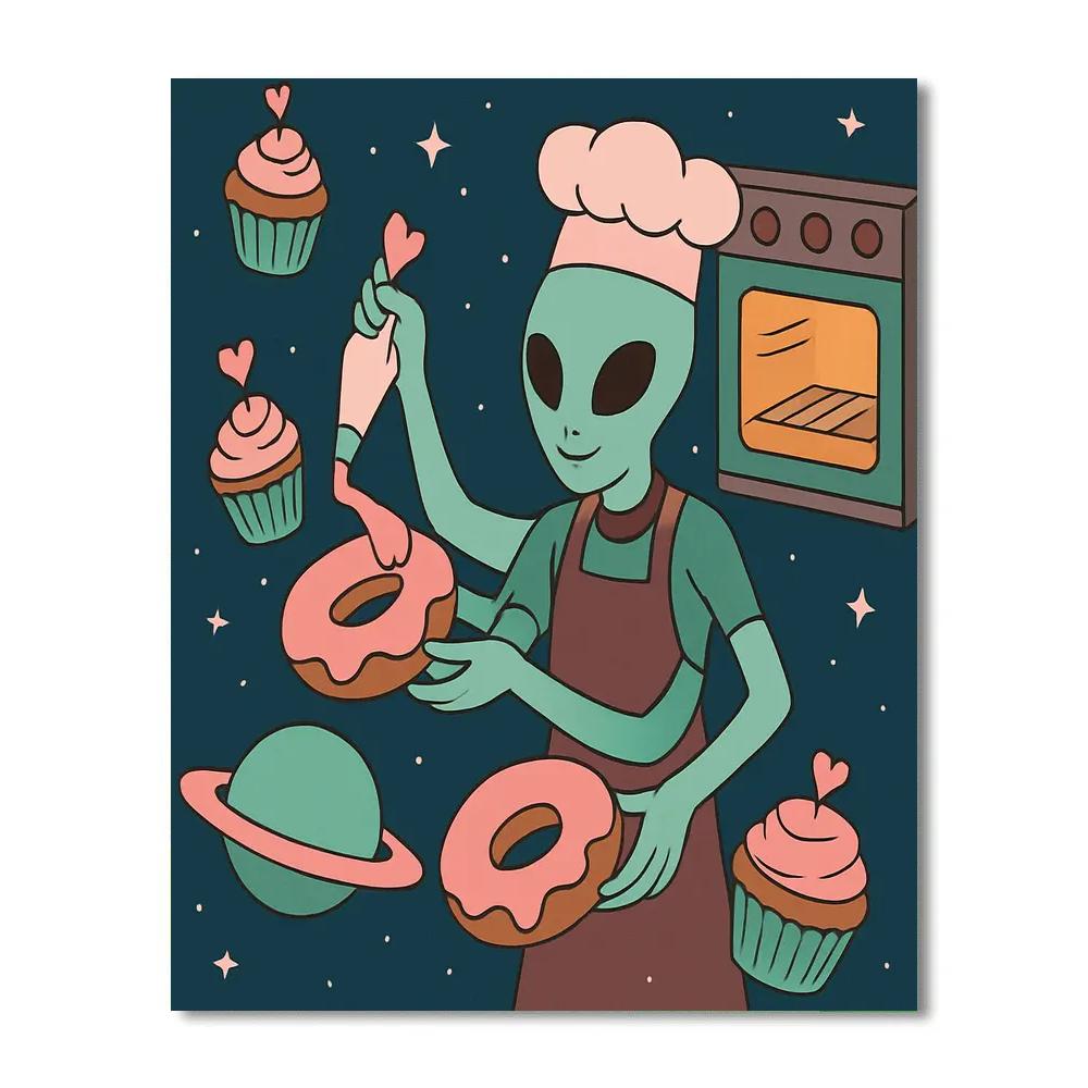 Interstellar Bakery Of Sweet Valentines Day Orbits paint by numbers