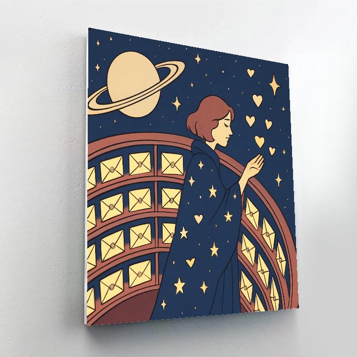 Space Library Of Valentines Day Letters Painting by numbers kit