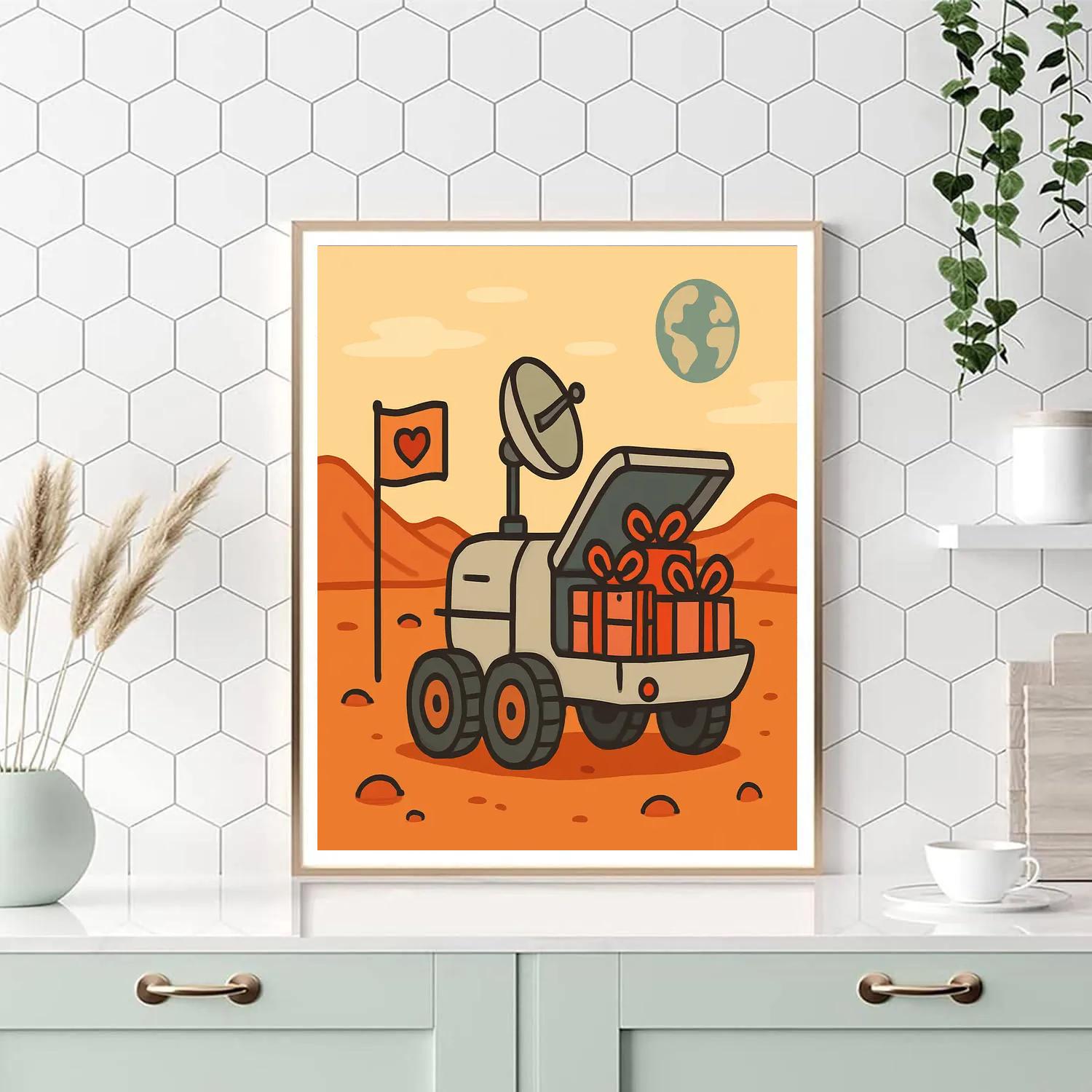 Rover Delivery Of Valentines Day Surprises painting number kit