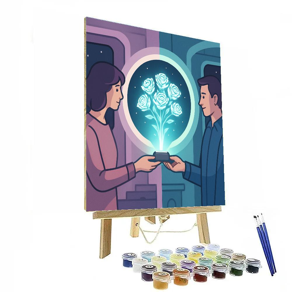 Valentines Day Hologram Bouquet Exchange Number painting