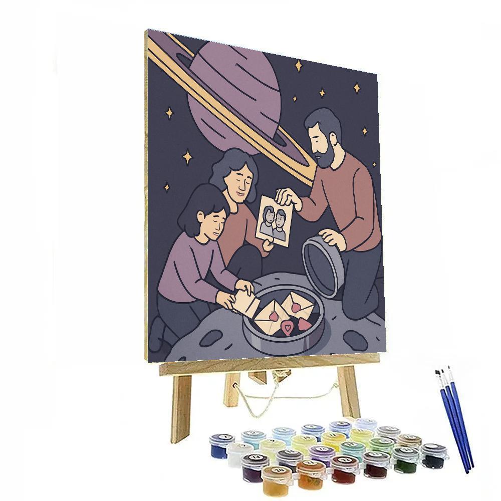 Valentines Day Time Capsule On The Asteroid Paint by numbers art