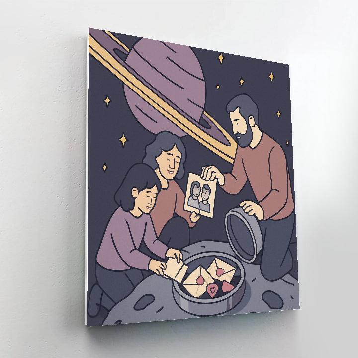 Valentines Day Time Capsule On The Asteroid Paint by numbers art