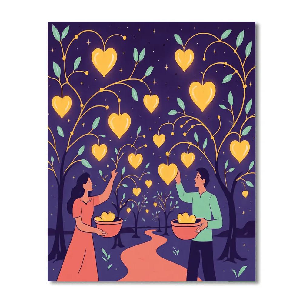 Star Orchard Valentines Day Harvest Paint by numbers kits