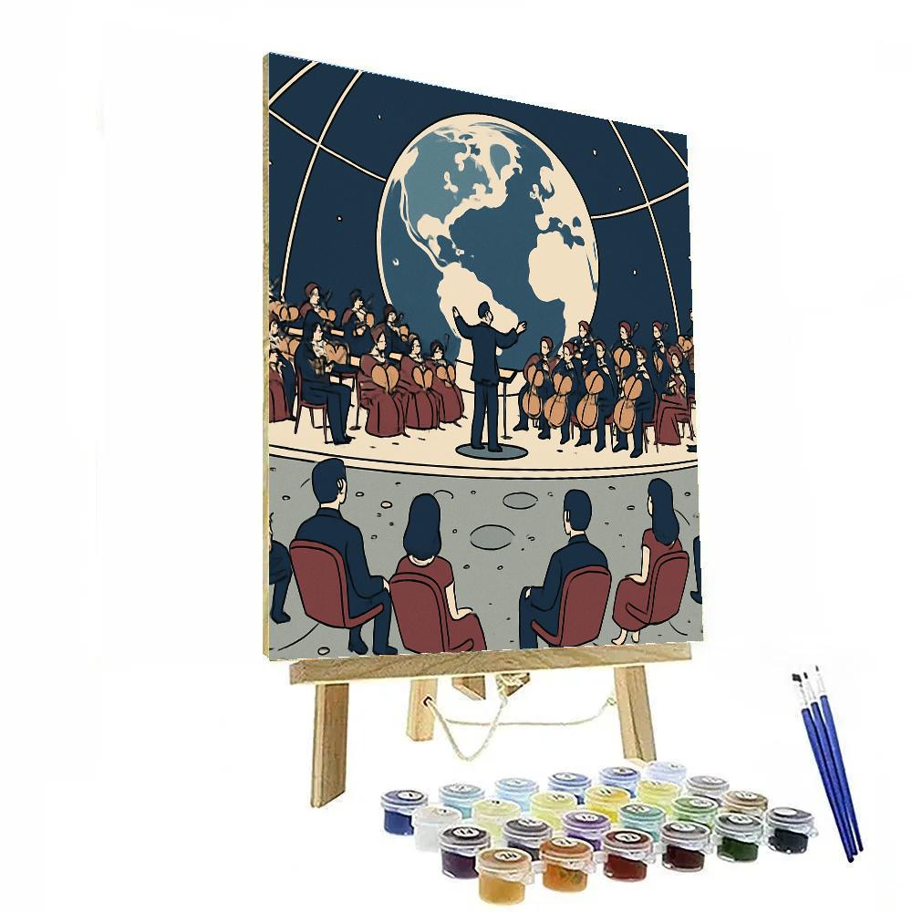 Valentines Day Symphony On The Moon Stage Paint by numbers kits