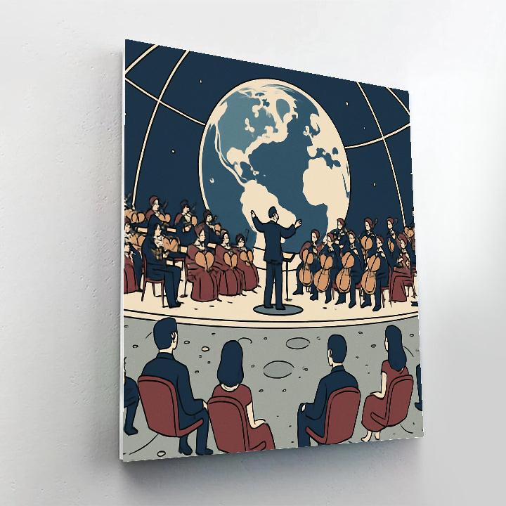 Valentines Day Symphony On The Moon Stage Paint by numbers kits