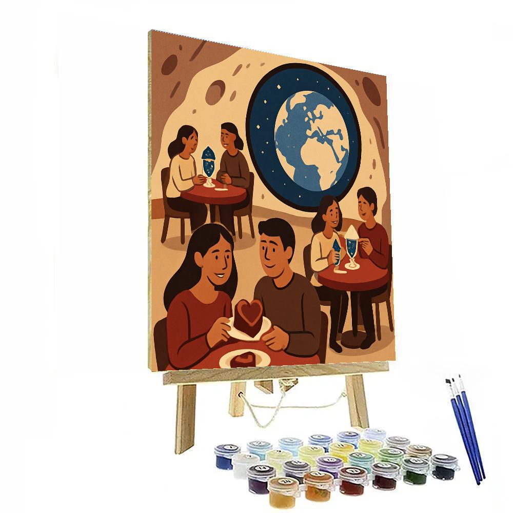 Lunar Cafe Valentines Day Dessert Tasting Paint by numbers art