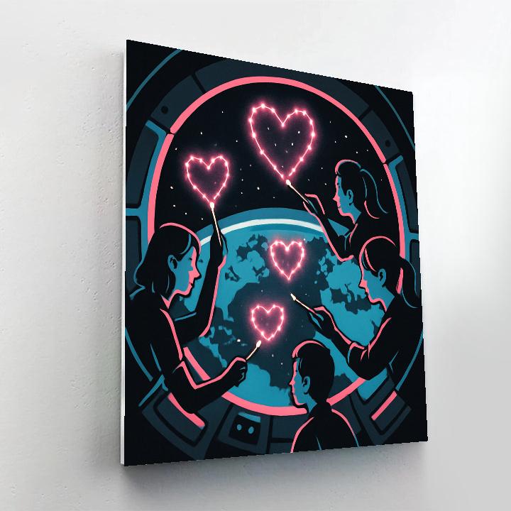 Valentines Day Starwriting Workshop In Orbit Paint by numbers art