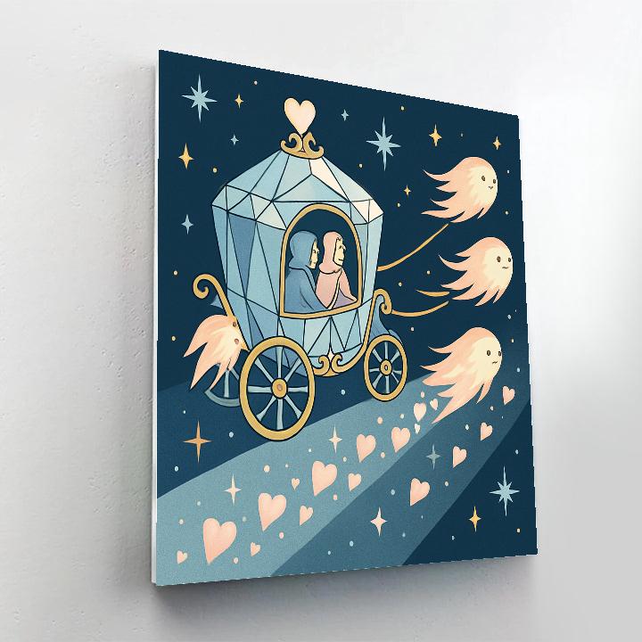 Comet Carriage Valentines Day Ride painting number kit