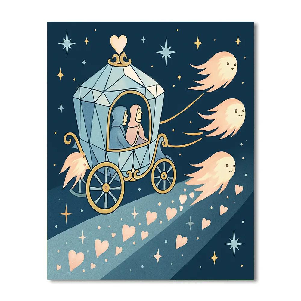 Comet Carriage Valentines Day Ride painting number kit