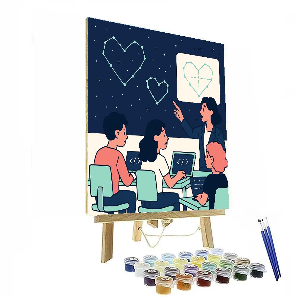 Valentines Day Constellation Coding Class paint by number