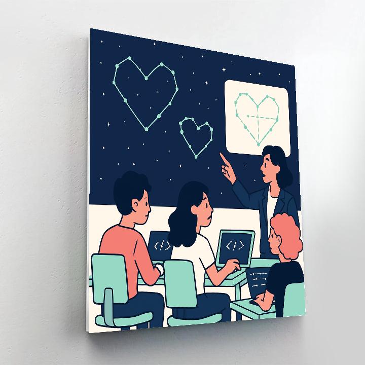 Valentines Day Constellation Coding Class paint by number