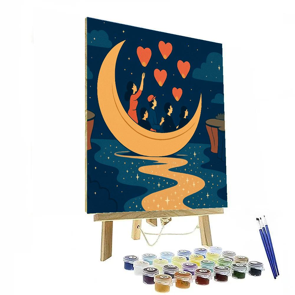 Valentines Day Star Ferry Boat Ride paint by color