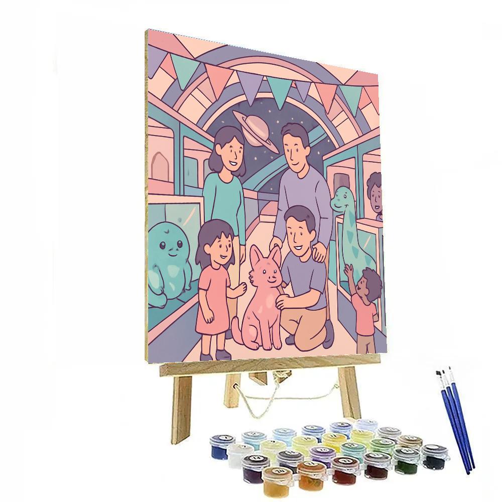 Valentines Day Cosmic Pet Adoption Fair Painting by numbers kit