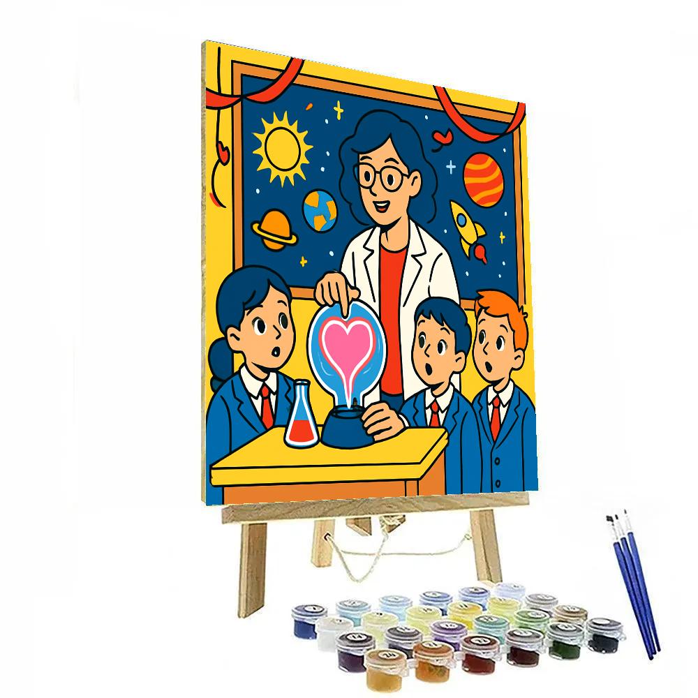 Astro Classroom Valentines Day Science Show Numbered painting kits