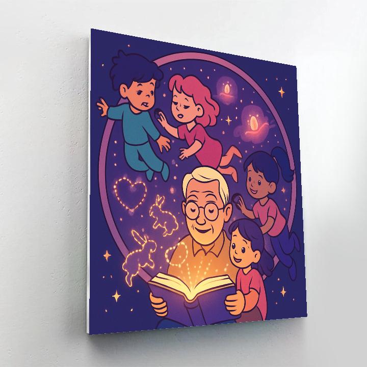 Valentines Day Star Nursery Storytime Painting by numbers kit
