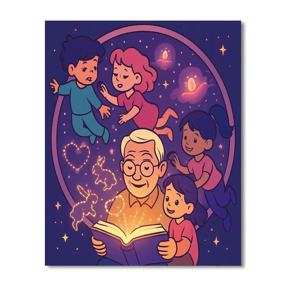 Valentines Day Star Nursery Storytime Painting by numbers kit
