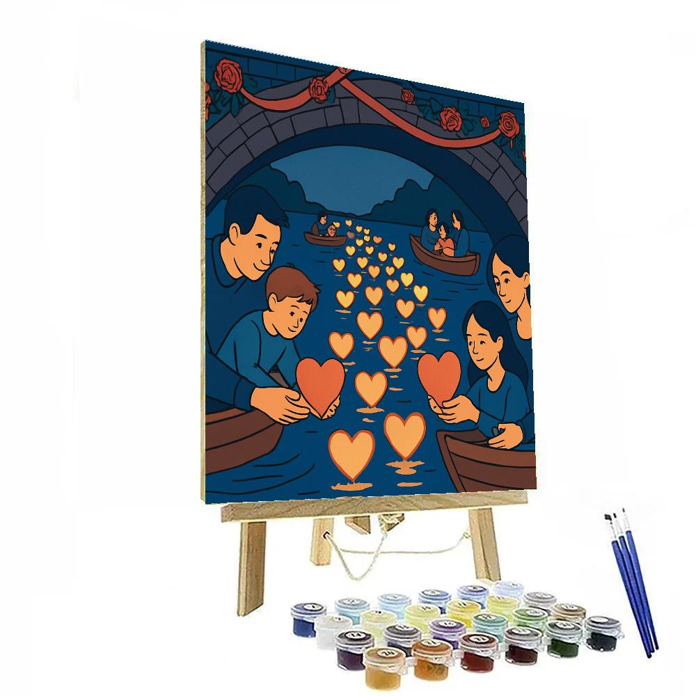 Valentines Day Lantern River Parade Paint by numbers kits